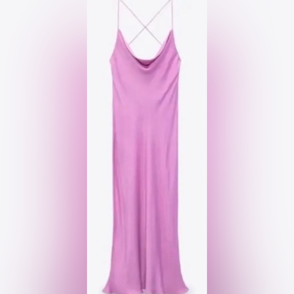 Zara Satin Midi Dress